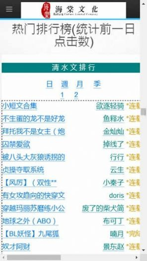 海棠文学城小说软件 - 正版小说无弹窗阅读 Hero图